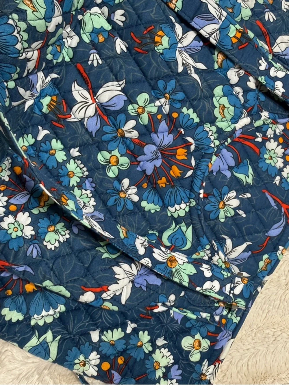 Vera Bradley Messenger Floral Bursts Pattern Bucket Shoulder Bag Cottagecore - Picture 8 of 13